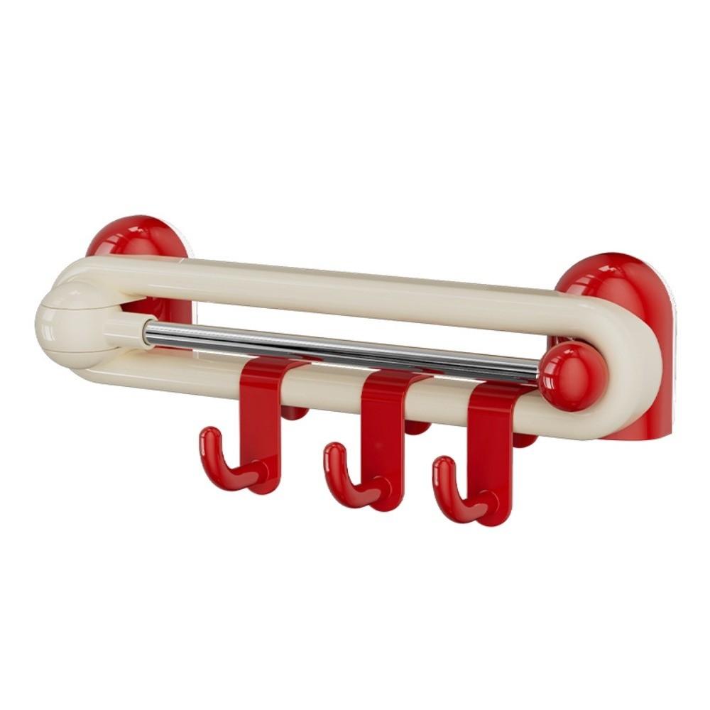 Wall Wall Towel Hooks Waterproof Kitchen Storage Hooks Multifunctional Rotating Sliding Hooks  Door