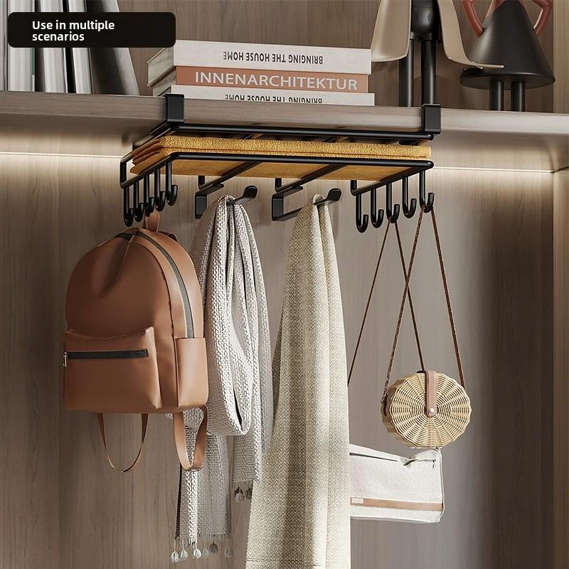 Organizador colgante para cocina, estante de almacenamiento bajo armario, cesta organizadora de metal