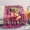 1PC Ballerina Patterned Flannel Blanket Suitable For All Seasons for Home Decor Warmth and Comfort Gifts Holiday Present