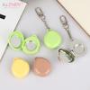 1pcs Colorful Keychain Empty Makeup Compact Diy Refill Case With Aluminum Tray Portable Cosmetic Storage Small Blush Container