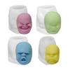Four Human for Head Expression Candle Silicone Mold Diy Aromatherapy Gypsum Orna