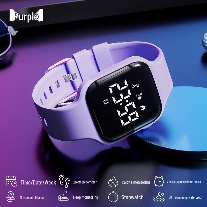 Waterproof Sport Smartwatch for Junior High Boys with Silent Alarm & Multifunctions