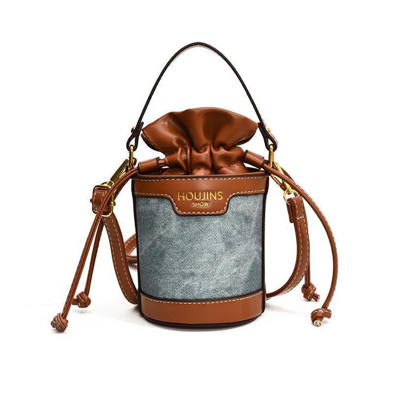 Stylish Princess Mini Bucket Bag For Kids In Trendy Color Block Design