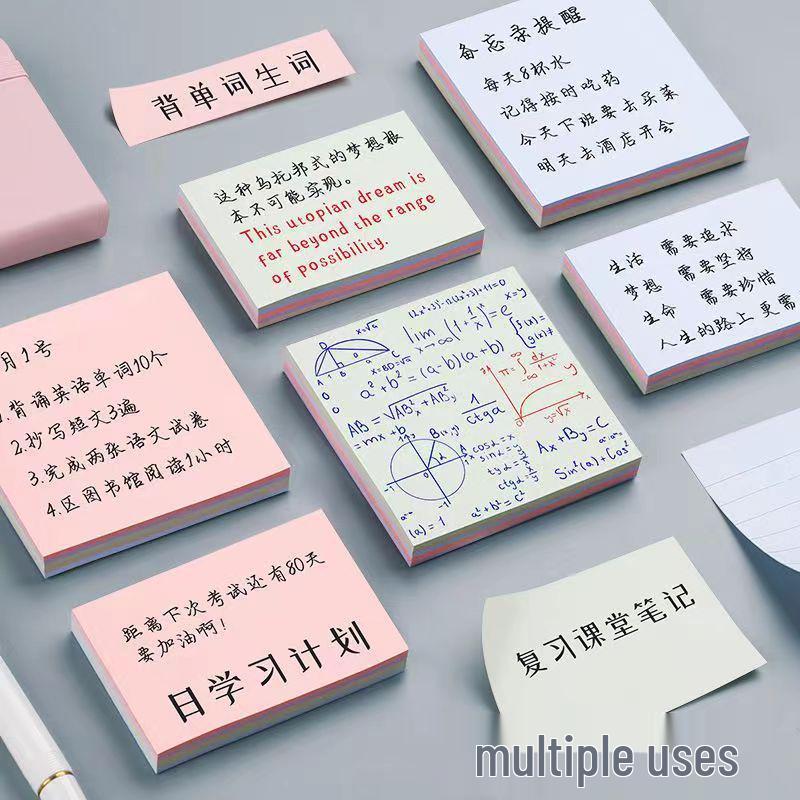 Morandi Colored Sticky Notes - Strong Adhesive, Small Strips for Students, Pure Color Memo Papers