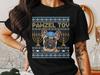 Pawzel Tov Hanukkah T-Shirt French Bulldog Menorah Hanukkah Dog Lover Holiday Tee Cute Dog Hanukkah Shirt Light Blue Dog Tee