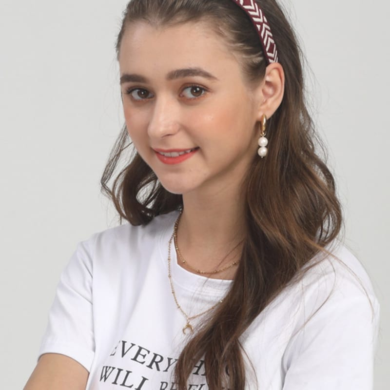 LALA Ethnic Hairband M-Red