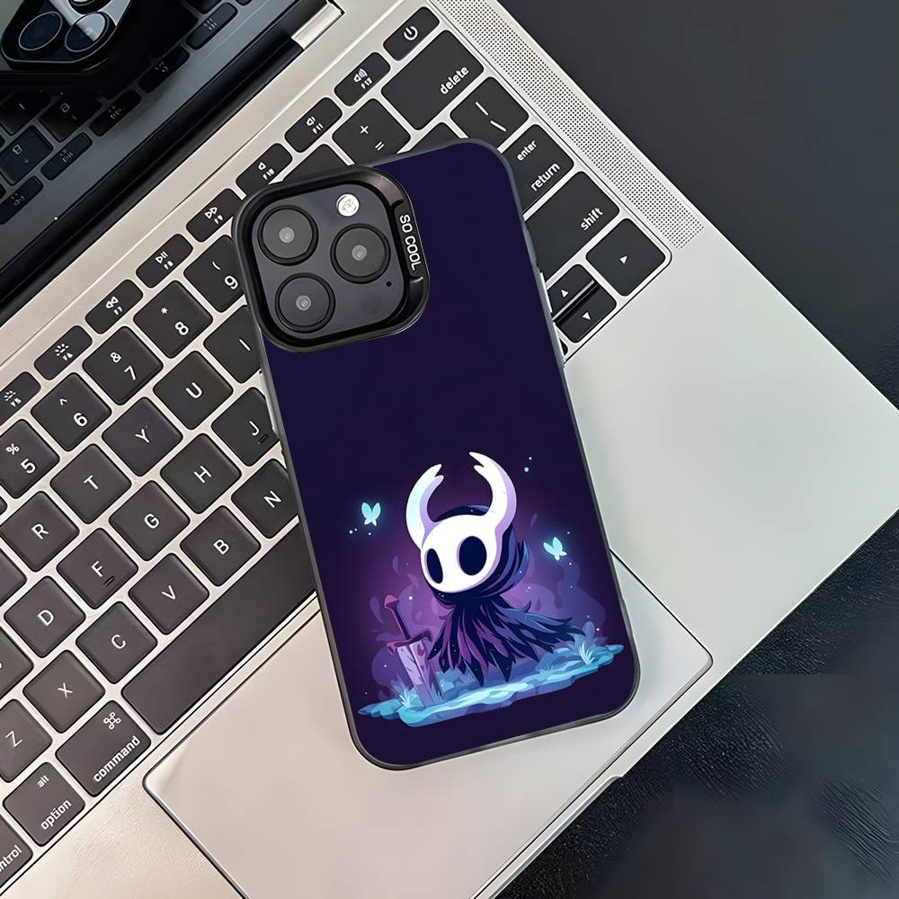 

H-Hollow Knight Silksong Phone Case For iPhone 17,16,15,14,13,12,11,Pro,XS,Max,Plus,Mini,SE4,E Black Matte Shockproof Cover iPhone11PRO