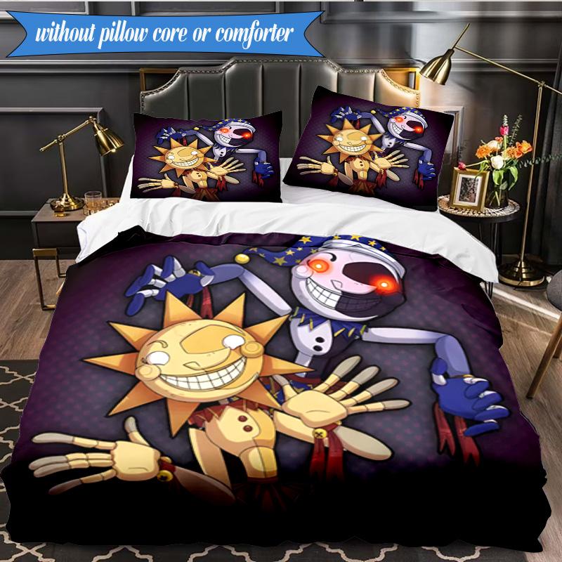 Skull And Sun Carnival 3pcs K-pop music group Bedding set,Ideal for Bedroom, Dormitory,Including Duvet Cover And 2pcs Pillowcases,Fan gifts