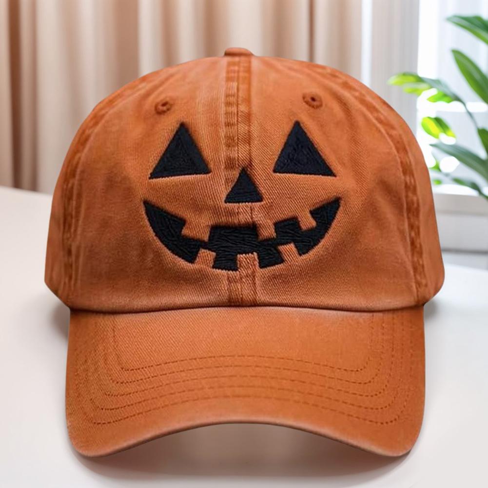 Halloween Pumpkin Face Baseball Caps for Women Men Sun Hats Halloween Halloween Ghost Hat Embroidery Baseball Hat for Outdoor
