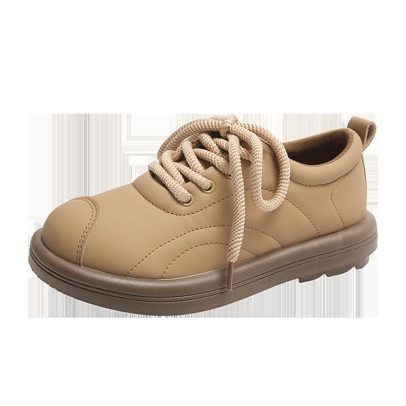 

Love single shoes женские 2024 осень новые ретро туфли с круглым носком маленькие кожаные туфли повседневные не уставшие ноги на шнуровке плоские туфли женские 40 абрикосовый