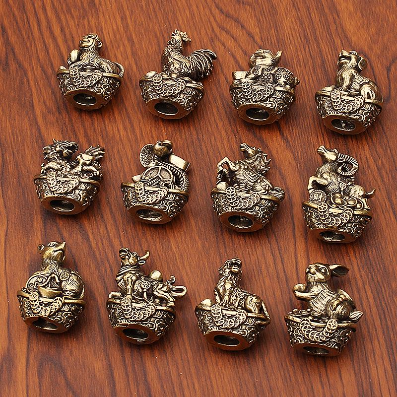 Brass Zodiac Incense Holder: Creative Copper Dragon, Tiger, Snake Design