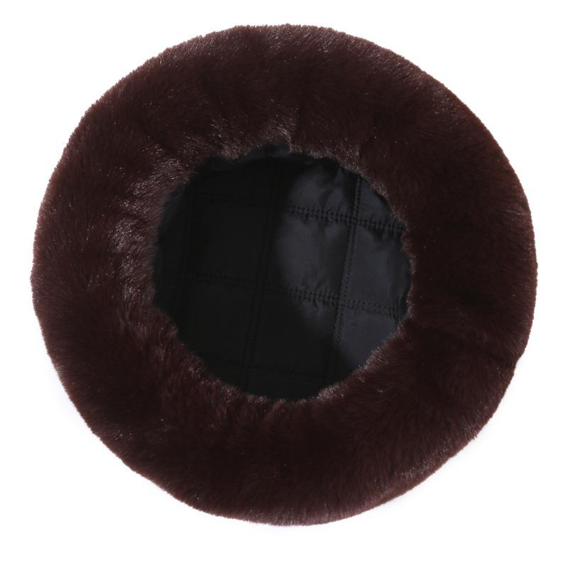 Autumn and winter cotton hat men's thickened mink hat neck protector old dad thickened warm mink hat