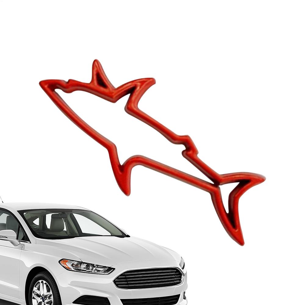 Auto-Embleme und -Abzeichen Haifisch Auto-Fensteraufkleber Wetterfest Hohl-Logo-Dekoration Für Modifikation Kennzeichenhalterung