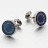 Foreign trade round blue crystal cufflinks, men's French shirt sleeves, high-quality cufflinks 706
