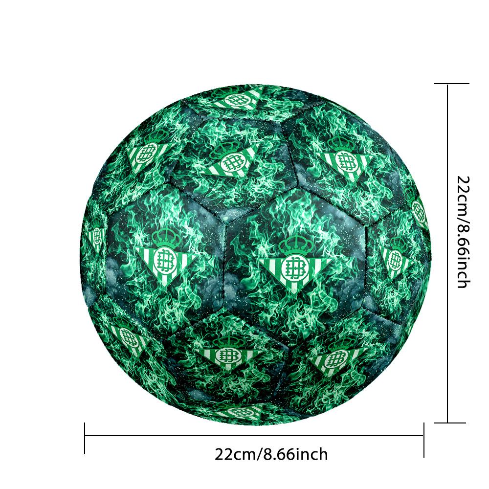 Real Betis FootballPrinted Size 5 Soccer Bll, Anti Slip Adult Match Football Souvenir for Football Fans