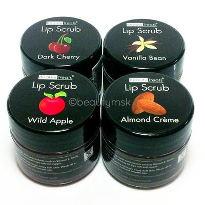 Set di 4 scrub labbra con vitamina E antiossidante, 4 gusti