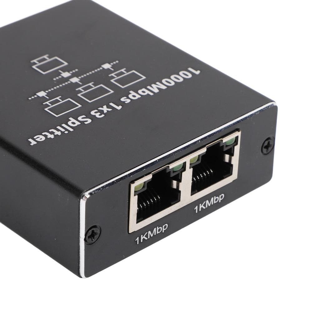 1 to 3 Ethernet Splitter RJ45 Port Internet Splitter Plug and Play LAN Splitter  Router Switch