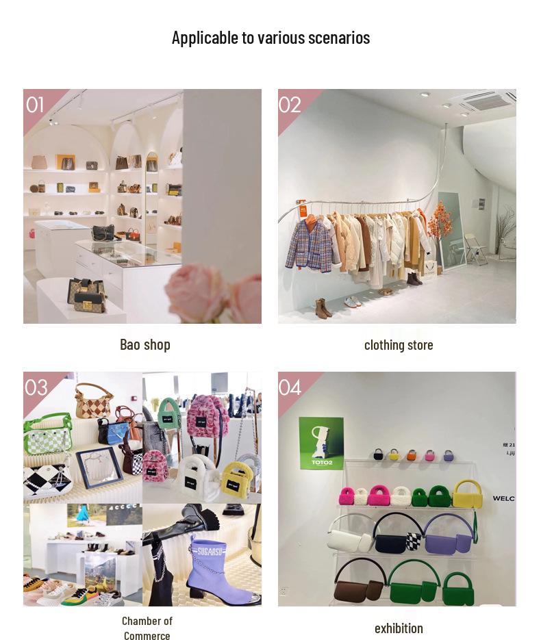 Stainless Steel Multifunctional Clothing and Accessories Display Rack