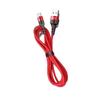 USAMS Braided Cable U26 Micro USB 1M1Pcs. For Set 2A Fast Charging Red/Red Sj312Mc02 (Us-Sj312)
