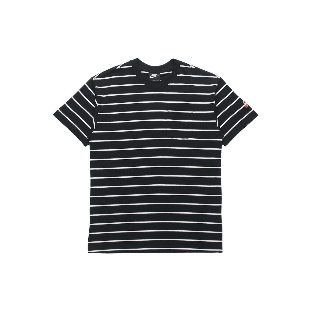 Nike Breathable Striped Short Sleeve Sportswear T-Shirt Men Tops Black DM8880-010