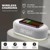 Fast Wireless Charger Alarm Clock Time LED Light Thermometer for iPhone 16 15 14 13 12 Charging Dock Station for Samsung S24 S23