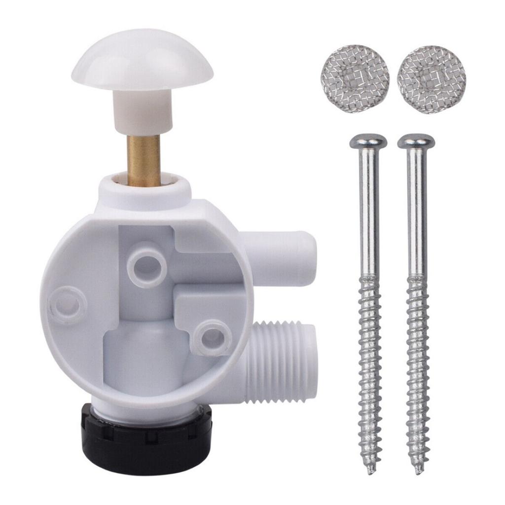 RV Toilet Water Valve Kit Easy Installation Toilet Seat Fastener Kit Fits Most Standard Toilet Seats