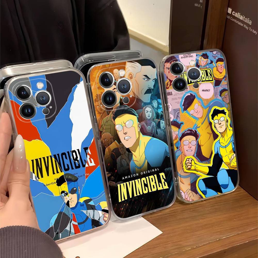 Superhero Invincible Anime For IPhone 17 16 15 14 13 12 Mini 11 Pro Max Transparent Case