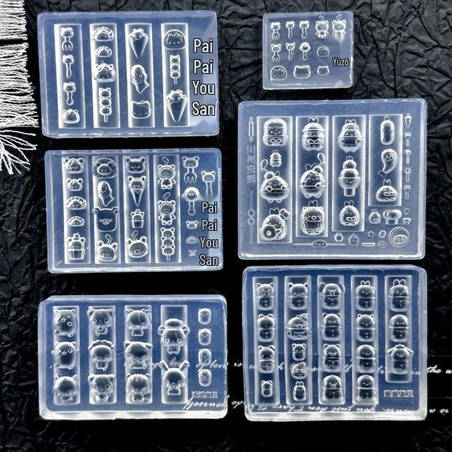 Cartoon Animal & Snowman Silicone Mold for Nail Art