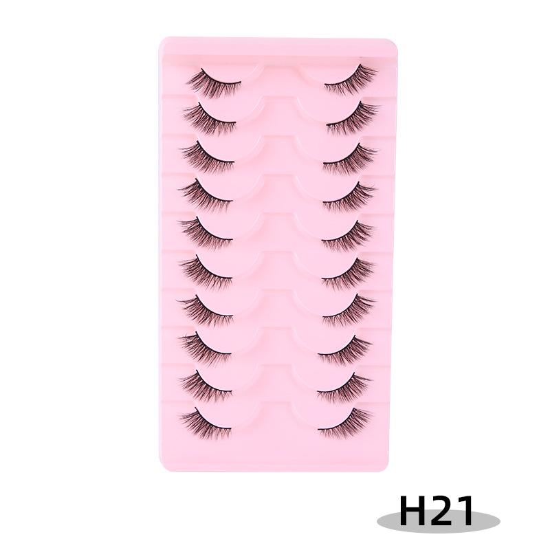 2026 Half-eye Fox Eyelashes, Multiple Pairs of Extended End-of-eye Natural Nude Makeup, Black Stem, Half-cut Eyelashes