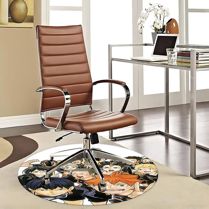 

1pc Hawk Eyes Anime Round Carpet - Office Chair Mat, Anti-Slip Rug with Haikyuu Characters for Anime Lovers, Suitable for Home Decor, Gaming Room, Dor 80cm by 80cm