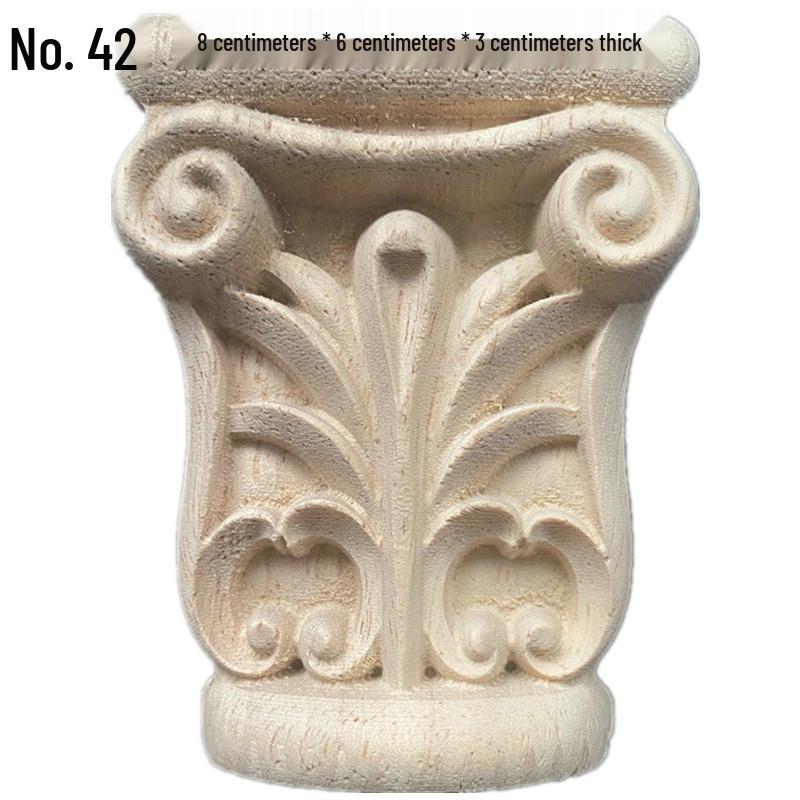 Europäische Massivholz-Schnitzerei-Applikation: Dekorative Blumen Schleife für Wände & Möbel