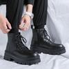British Martin Boots 2025 New Spring and Autumn Side Zipper Black Short Boots Handsome Men's Boots 2829-R