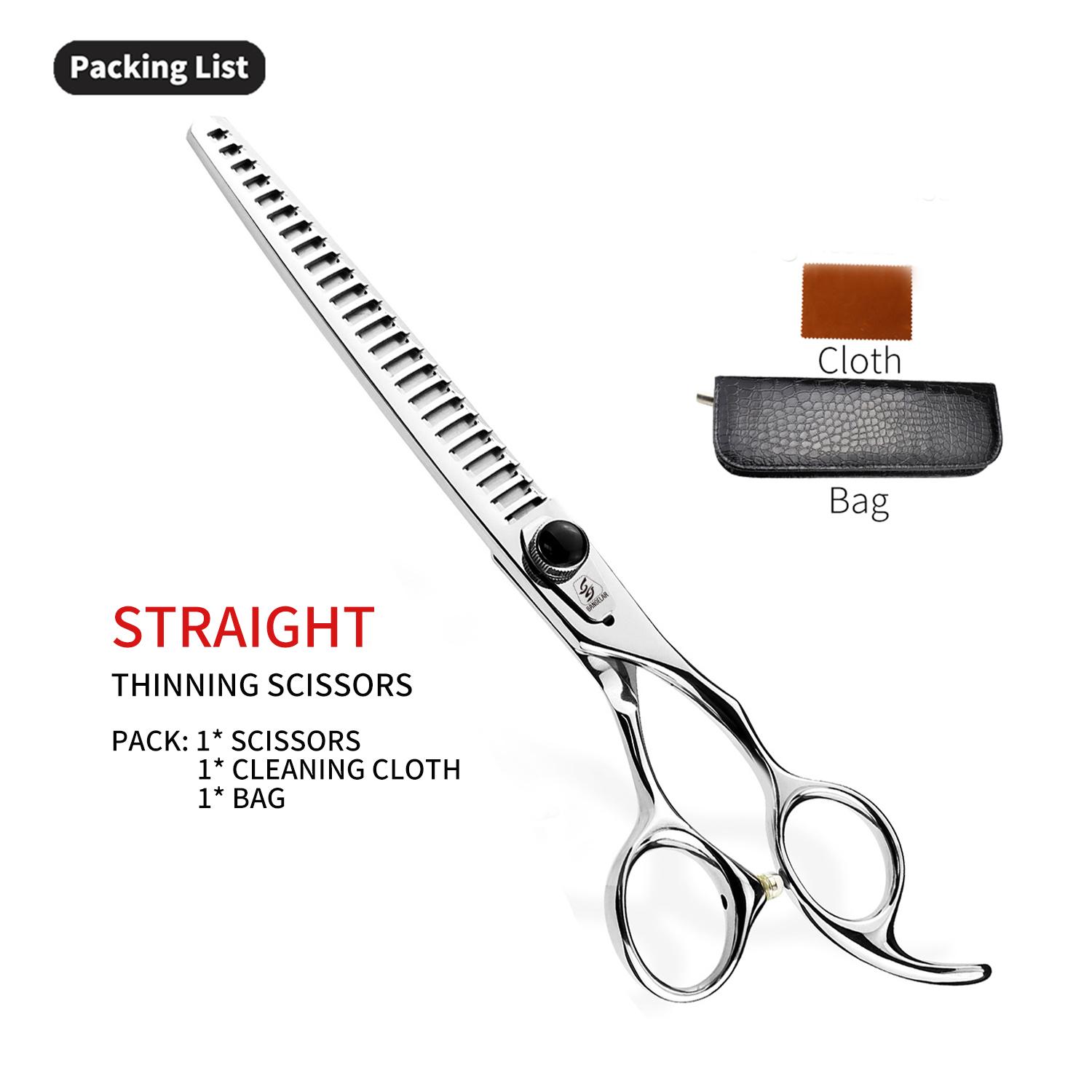 

Филировочные ножницы Sangelar 7,5 дюймов для домашних животных, красивый дизайн, удаляют 60% волос, прямые ножницы и изогнутые филировочные ножницы, настоятельно рекомендуется Remove Hair 60% серебряный