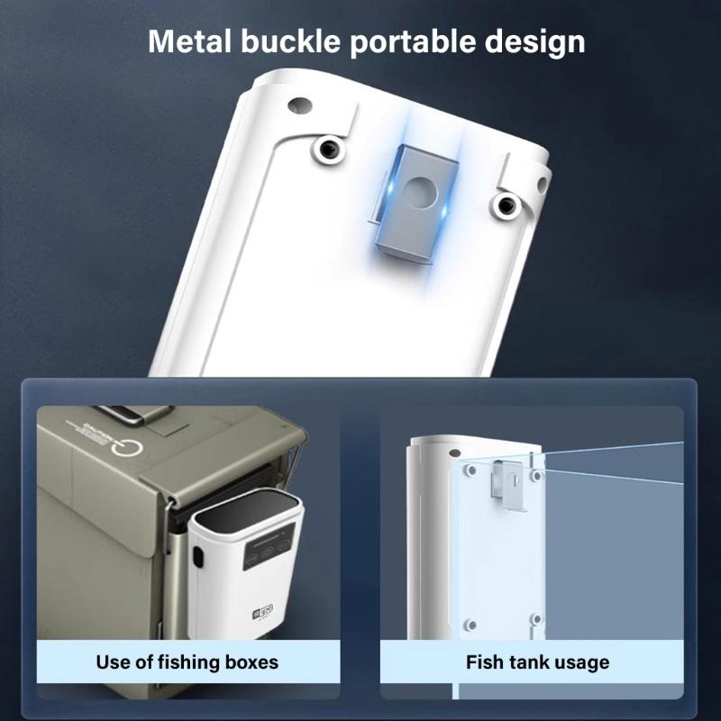 Tysta Utomhusluftpumpar för Akvarier USB-laddning Akvarier Syrepump ABS Låg Ljudnivå Design Syrepump för Fiske