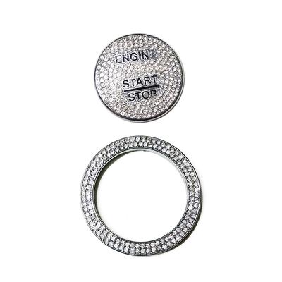 For Mercedes Benz GLC 253 2015-2019 Engine Start Stop Ignition Button Switch Refit Modify Artificial Crystal Diamond Decal