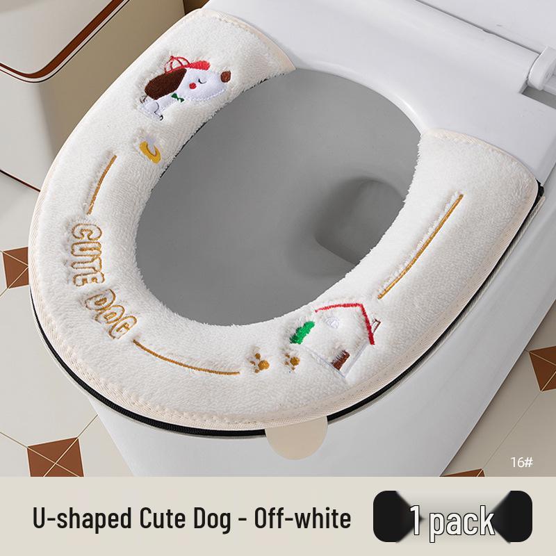 

Зима 2025 Водонепроницаемая Плюшевая Подушка для Сиденья Унитаза - Утолщенный Комфорт