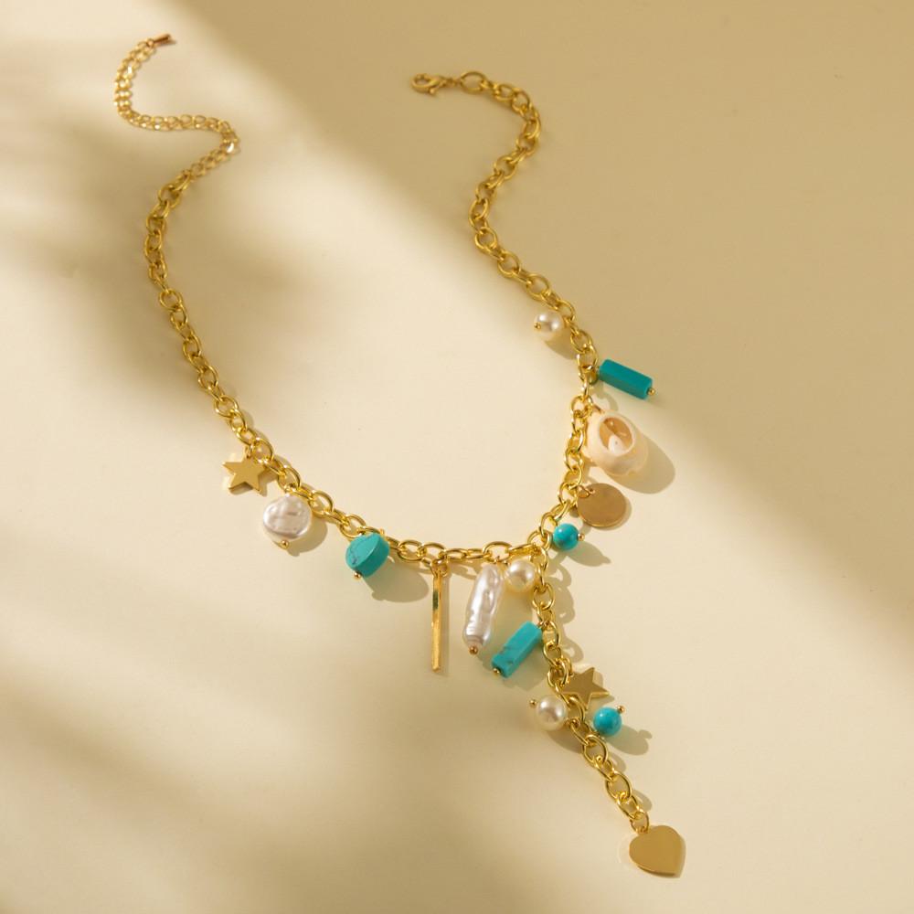 Elegant 2023 Naturligt Snäckskal Fjäril Hänge Halsband För Kvinnor Fantastiska Mode Smycken