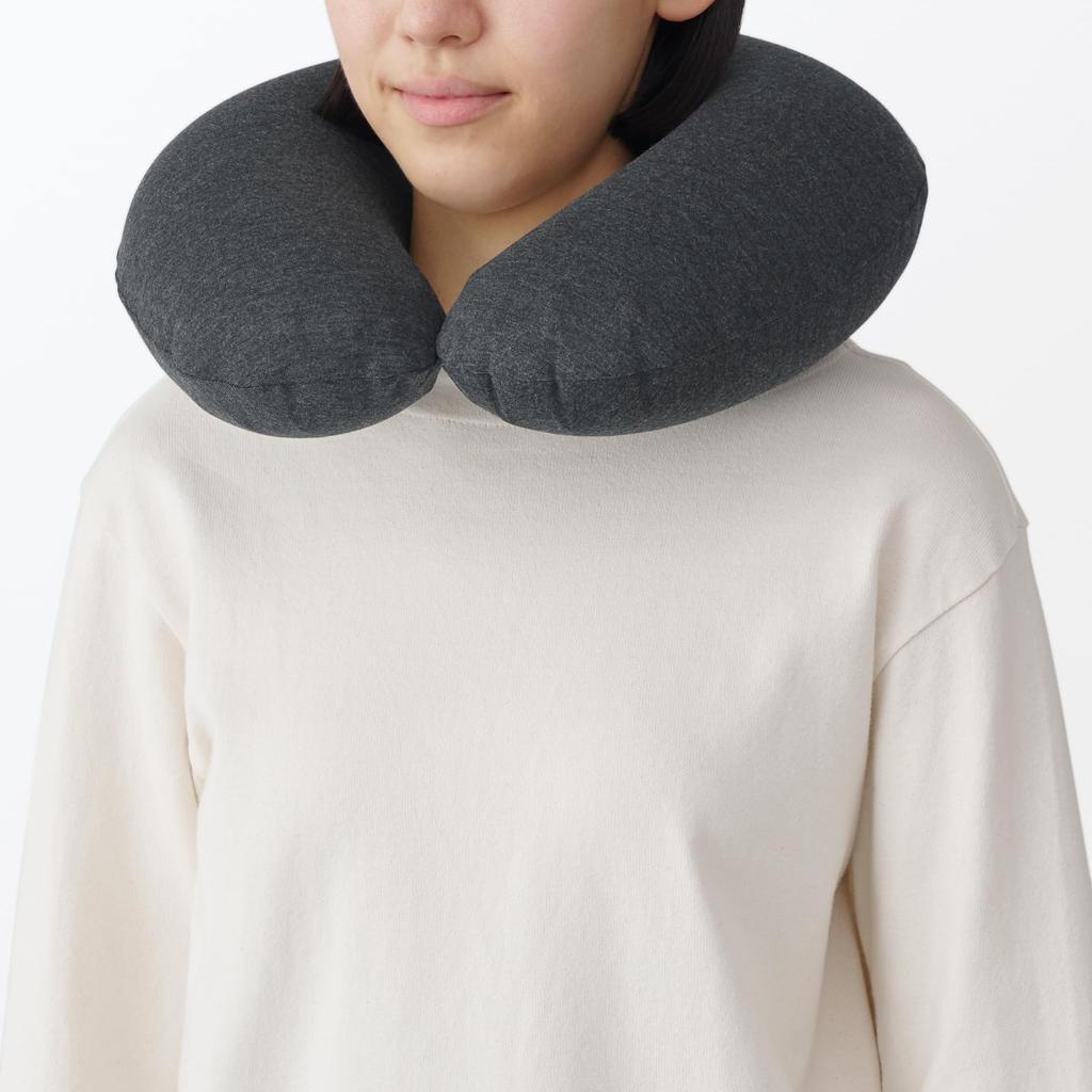 MUJI Fluffy Neck Dark 34 x 33 84475498 Cushion, Gray, Approx. cm,