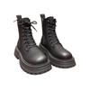 Retro thick-soled Martin boots for women 2025 autumn and winter new British style flat-bottomed versatile velvet thickened locomotive short boots 