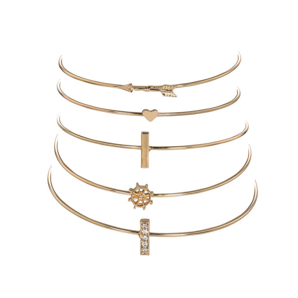1 Set Women Bracelet Open End Replacement Electroplated Elegant Fashionable Girls Ladies Bangle Jewelry Ornament