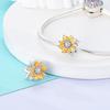 Copper Flower Serie Charms Beads Sunflower Tulip Pendants Fit Original Pan Bracelet Making Fashion Jewelry
