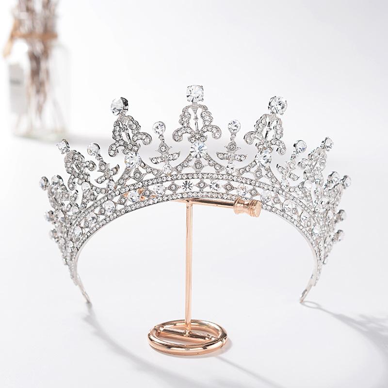Gorgeous Bride Crystal Crown Retro Wedding Headwear Auditorium Photography Wedding Hair Accessories
