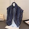 New retro small square scarf -blocked cashew silk scarf imitation neckerchief sun protection decoration for women