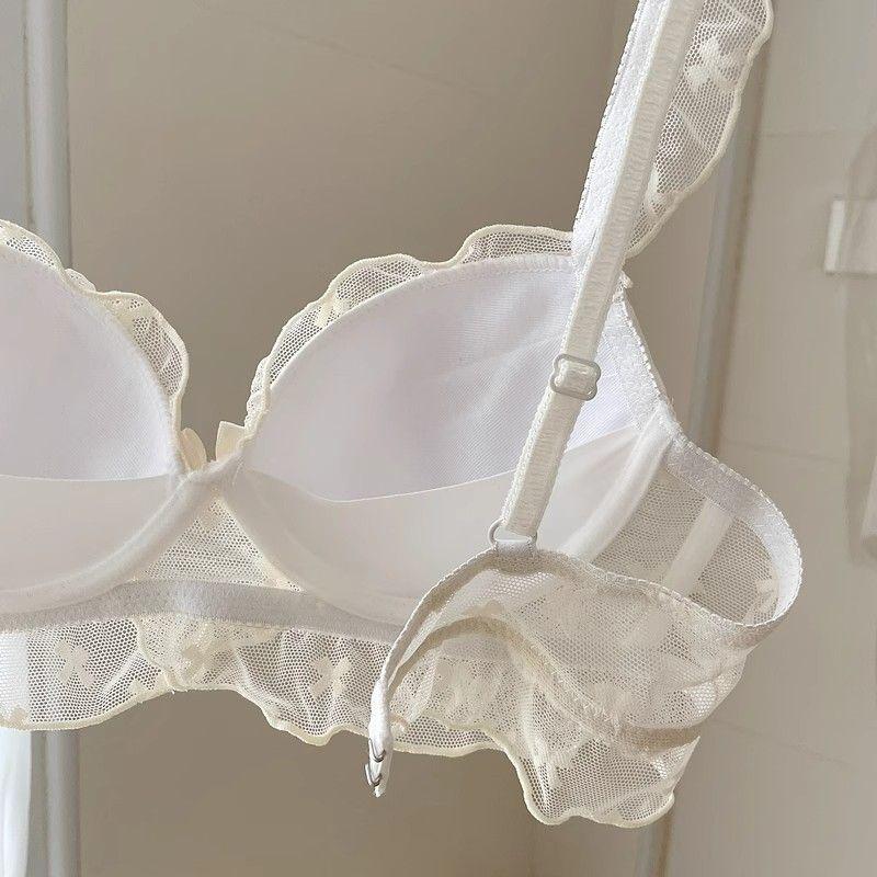 White Lace Bras For Women Backless Underwear Adjustable Lingerie For Lady Bras