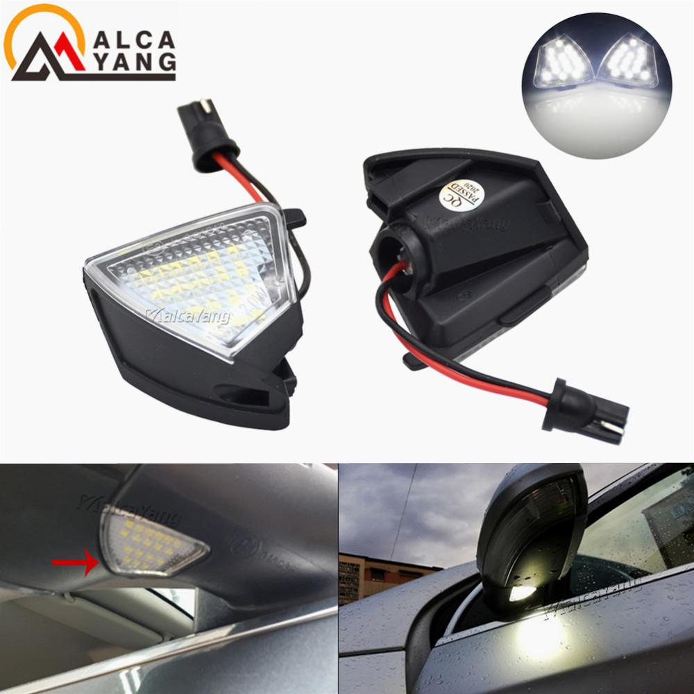 2 szt. Canbus LEDowe lampki do doświetlania podłoża w samochodzie dla Volkswagen VW Passat B6 CC Touran Jetta MK3 Golf 5 LEDowe lampki pod lusterka boczne samochodu