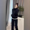 Plus Size Women's Sportswear Set: Hooded Jacket & Wide Leg Pants for Spring/Autumn – Sizes 2-300 Jin