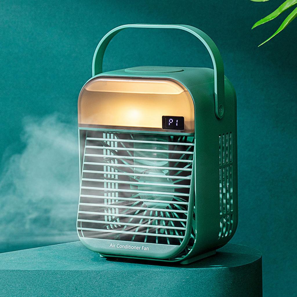 Portable   Conditioner Fan 3 Wind Speed Efficient Misting Low Noise USB   Conditioner Cooling Fan with Night Light