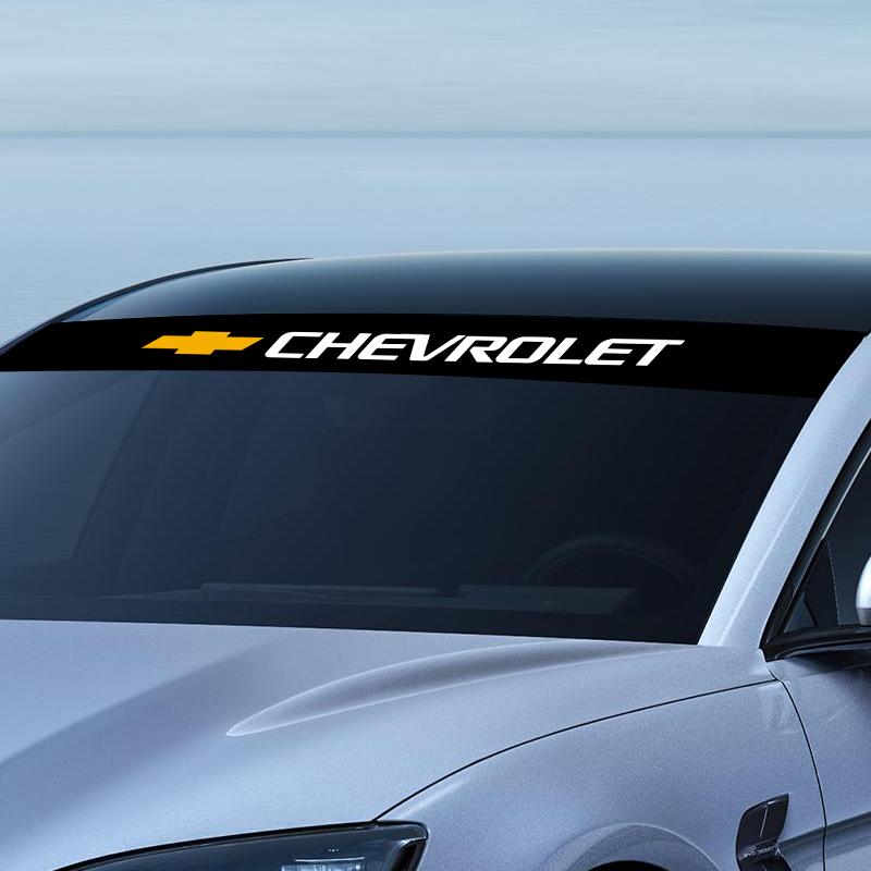 Car Front Windshield Stickers Front and Rear Decorative Decals Stickers For Chevrolet Cruze Sail Onix Corsa Aveo Captiva Sonic Spark S10 Tracker Trax