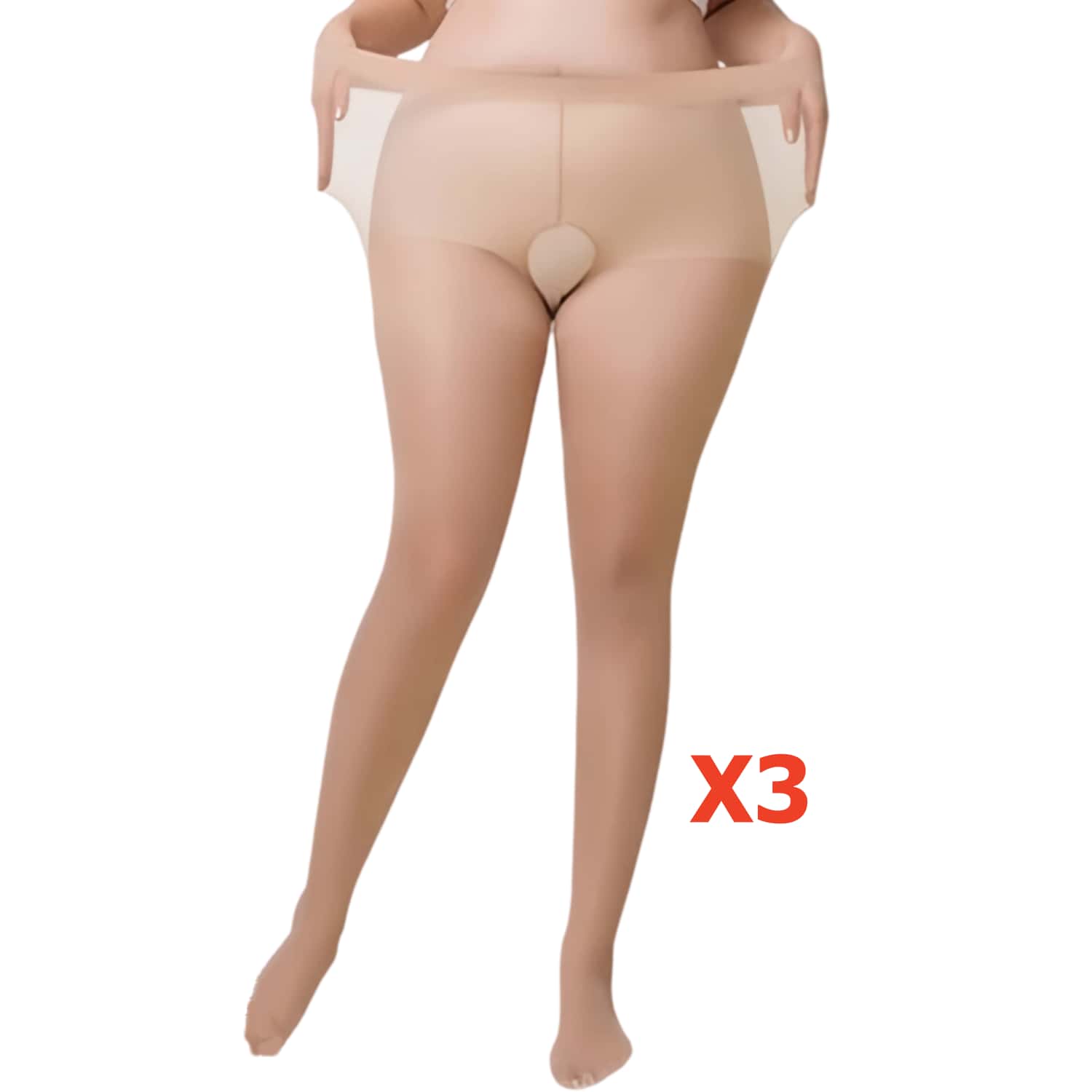 

3Pcs Plus Size Pantyhose For Women Summer Ultra Thin Transparent Glossy Slimming Tights High Waist Sheer Hosiery 3XL