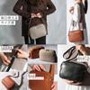 BLUE SINCERE Shoulder Genuine Cowhide Leather SHB10 Women's Bag, Leather, Compact, Lightweight, Mini, One-Shoulder Bag, Vegetable-Tanned / (Grey